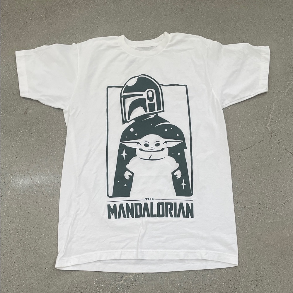 The Mandalorian White Graphic T-Shirt